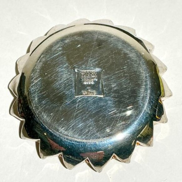Vintage Dansk Silverplate Sunburst Taper Holder Candleholder - Picture 5 of 6